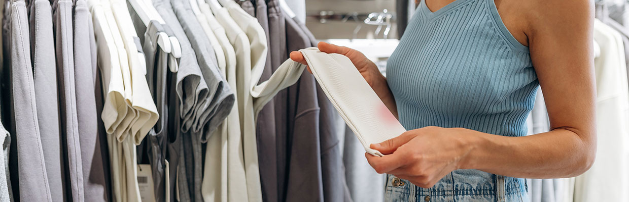 Garments inspected one at a time along a recovery rack, producing the per-unit audit trail underneath the new disclosure regimes